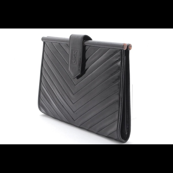 Vintage Yves Saint Laurent Leather Clutch - Picture 2 of 8